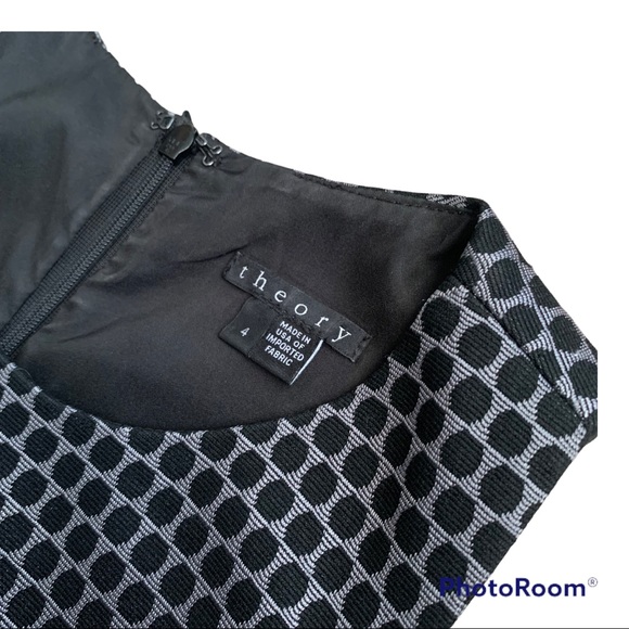 Theory Trekana Compass Knit Polka Dot Sleeveless A-Line Dress - Picture 6 of 11